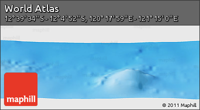 Physical Panoramic Map of the Area around 12° 22' 13" S, 120° 46' 30" E