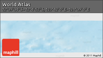 Physical Panoramic Map of the Area around 12° 22' 13" S, 124° 10' 30" E