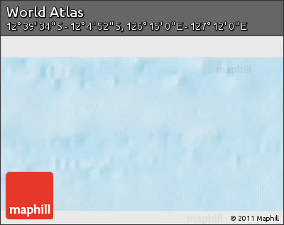 Physical 3D Map of the Area around 12° 22' 13" S, 126° 43' 29" E