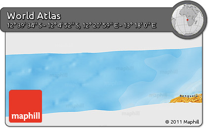 Political Panoramic Map of the Area around 12° 22' 13" S, 12° 49' 29" E