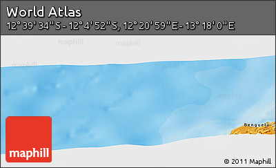 Political Panoramic Map of the Area around 12° 22' 13" S, 12° 49' 29" E