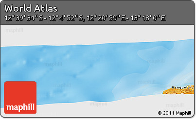 Political Panoramic Map of the Area around 12° 22' 13" S, 12° 49' 29" E