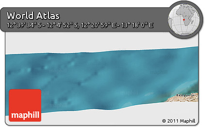 Satellite Panoramic Map of the Area around 12° 22' 13" S, 12° 49' 29" E