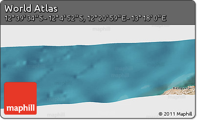 Satellite Panoramic Map of the Area around 12° 22' 13" S, 12° 49' 29" E