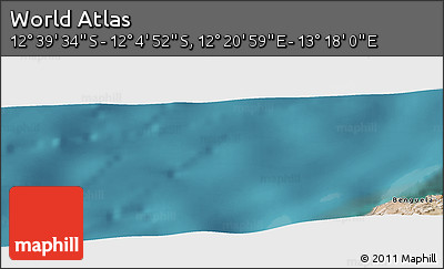 Satellite Panoramic Map of the Area around 12° 22' 13" S, 12° 49' 29" E