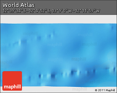 Physical 3D Map of the Area around 12° 22' 13" S, 12° 40' 30" W