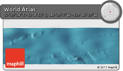 Satellite Panoramic Map of the Area around 12° 22' 13" S, 140° 10' 30" W