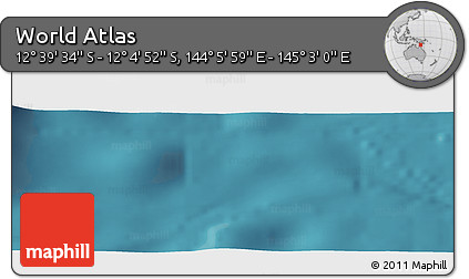 Satellite Panoramic Map of the Area around 12° 22' 13" S, 144° 34' 29" E