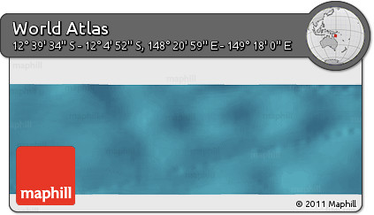 Satellite Panoramic Map of the Area around 12° 22' 13" S, 148° 49' 29" E