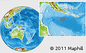 Physical Location Map of the area around 12° 22' 13" S, 149° 40' 30" E