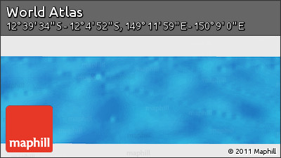 Physical Panoramic Map of the Area around 12° 22' 13" S, 149° 40' 30" E