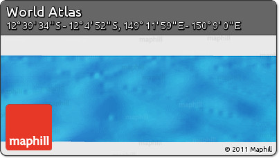 Physical Panoramic Map of the Area around 12° 22' 13" S, 149° 40' 30" E