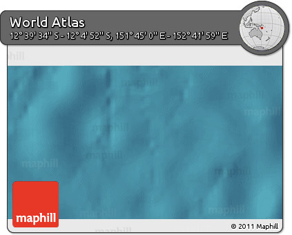 Satellite 3D Map of the Area around 12° 22' 13" S, 152° 13' 29" E