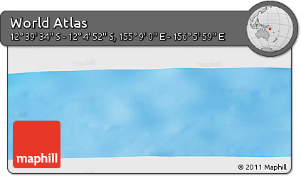 Physical Panoramic Map of the Area around 12° 22' 13" S, 155° 37' 30" E