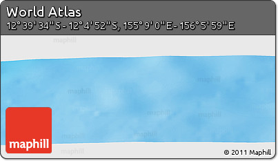 Physical Panoramic Map of the Area around 12° 22' 13" S, 155° 37' 30" E
