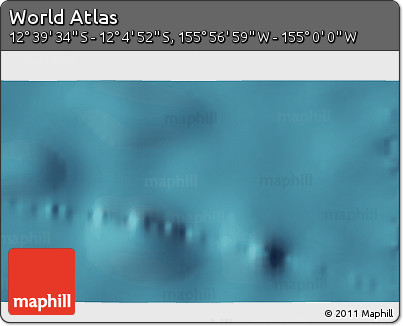 Satellite 3D Map of the Area around 12° 22' 13" S, 155° 28' 29" W