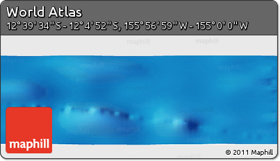 Physical Panoramic Map of the Area around 12° 22' 13" S, 155° 28' 29" W
