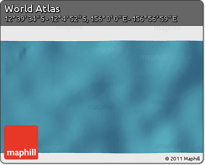 Satellite 3D Map of the Area around 12° 22' 13" S, 156° 28' 29" E