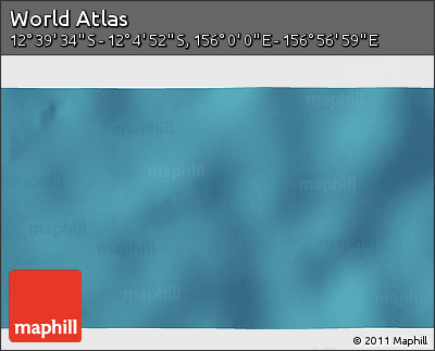 Satellite 3D Map of the Area around 12° 22' 13" S, 156° 28' 29" E