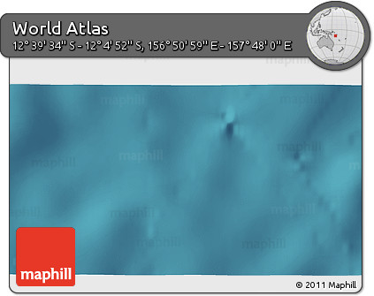 Satellite 3D Map of the Area around 12° 22' 13" S, 157° 19' 29" E