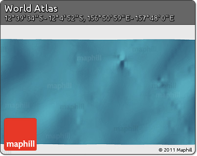 Satellite 3D Map of the Area around 12° 22' 13" S, 157° 19' 29" E