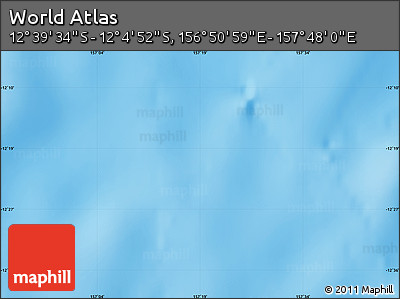 Physical Map of the Area around 12° 22' 13" S, 157° 19' 29" E