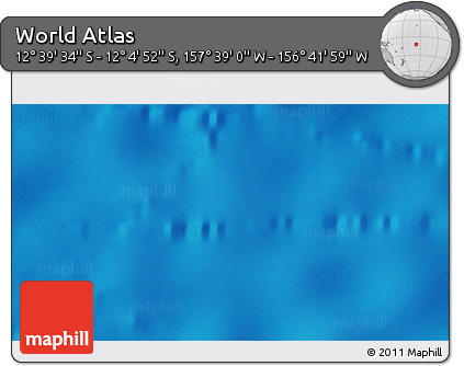 Shaded Relief 3D Map of the Area around 12° 22' 13" S, 157° 10' 30" W