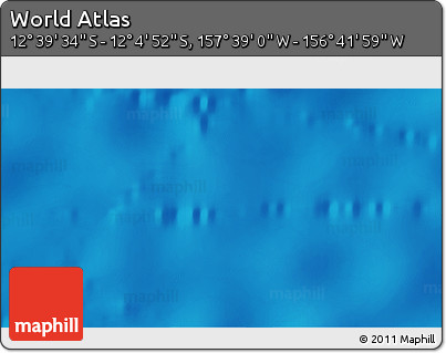 Shaded Relief 3D Map of the Area around 12° 22' 13" S, 157° 10' 30" W