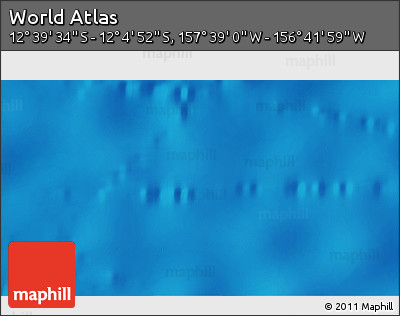 Shaded Relief 3D Map of the Area around 12° 22' 13" S, 157° 10' 30" W