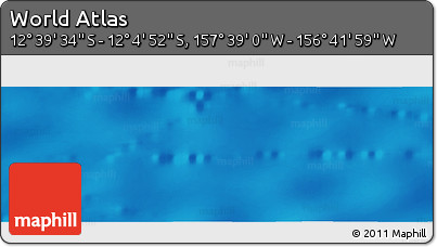 Shaded Relief Panoramic Map of the Area around 12° 22' 13" S, 157° 10' 30" W