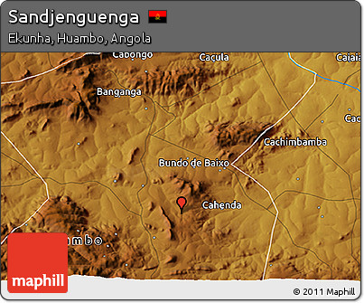 Physical 3D Map of Sandjenguenga