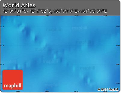 Physical Map of the Area around 12° 22' 13" S, 164° 7' 30" E