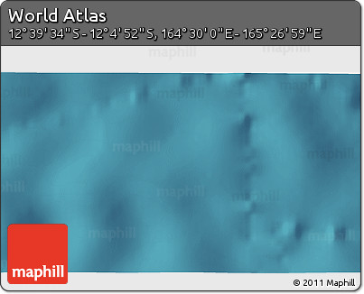 Satellite 3D Map of the Area around 12° 22' 13" S, 164° 58' 29" E