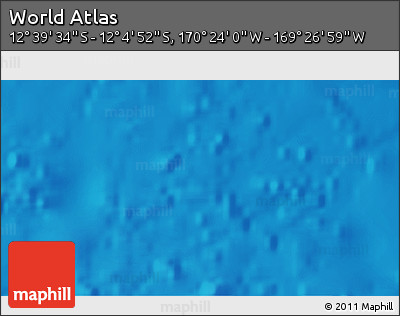 Physical 3D Map of the Area around 12° 22' 13" S, 169° 55' 30" W