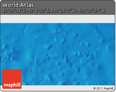 Physical 3D Map of the Area around 12° 22' 13" S, 169° 55' 30" W