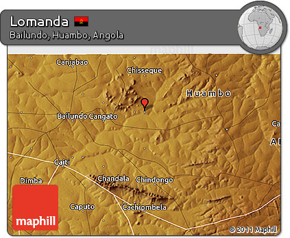 Physical 3D Map of Lomanda