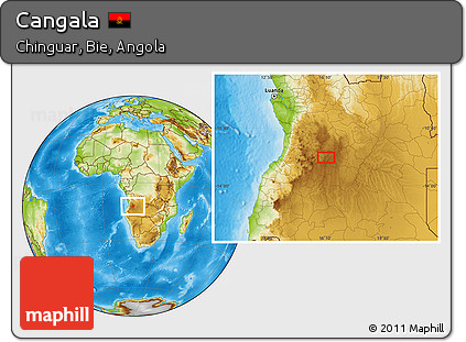 Physical Location Map of Cangala