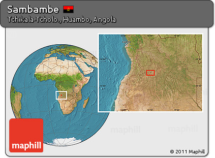 Satellite Location Map of Sambambe