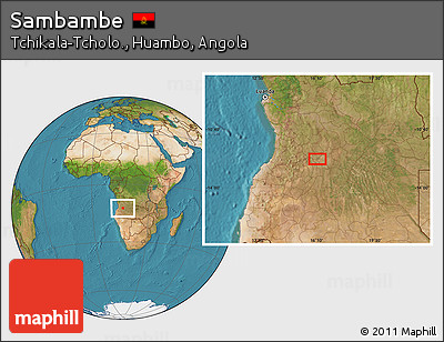 Satellite Location Map of Sambambe