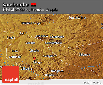 Physical Panoramic Map of Sambambe