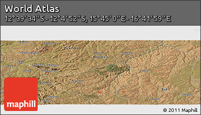 Satellite Panoramic Map of the Area around 12° 22' 13" S, 16° 13' 30" E