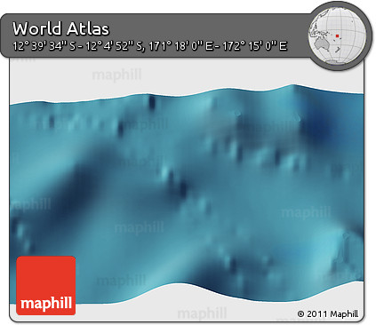 Satellite 3D Map of the Area around 12° 22' 13" S, 171° 46' 30" E