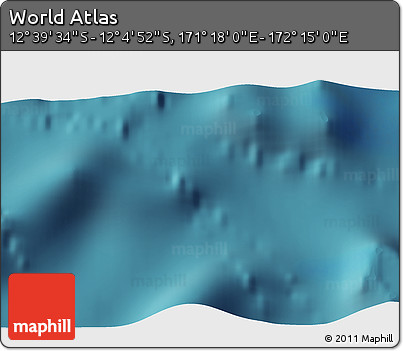 Satellite 3D Map of the Area around 12° 22' 13" S, 171° 46' 30" E