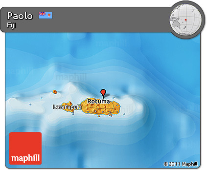 Political 3D Map of Paolo