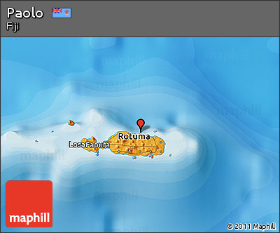Political 3D Map of Paolo