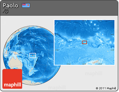 Shaded Relief Location Map of Paolo