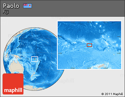 Shaded Relief Location Map of Paolo