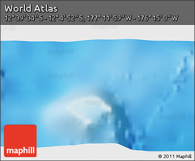 Physical 3D Map of the Area around 12° 22' 13" S, 176° 43' 29" W