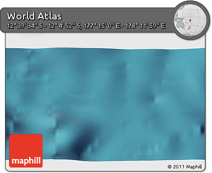 Satellite 3D Map of the Area around 12° 22' 13" S, 177° 43' 29" E