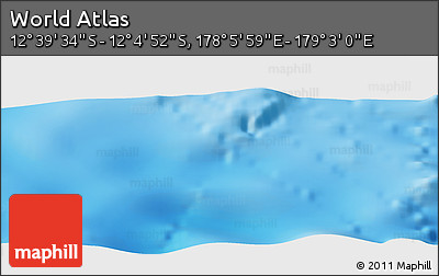 Physical Panoramic Map of the Area around 12° 22' 13" S, 178° 34' 29" E